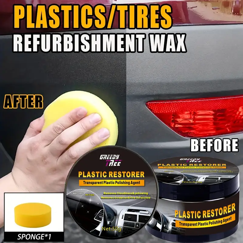 Trim Restorer Plastic - GREEDY TREE น้ำยาฟื้นฟูพลาสติกสำหรับยานยนต์ ซ่อมแซมขอบประตู กันชน และแผงต่างๆ