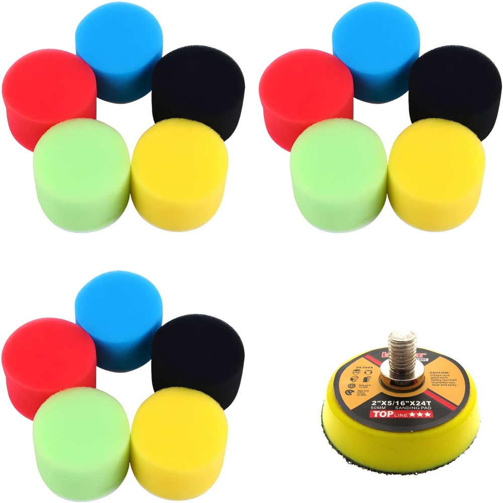 Polish Pad Set Buffer - ชุดแผ่นขัดเงารถยนต์ขนาด 2 นิ้ว 50 มม. 16