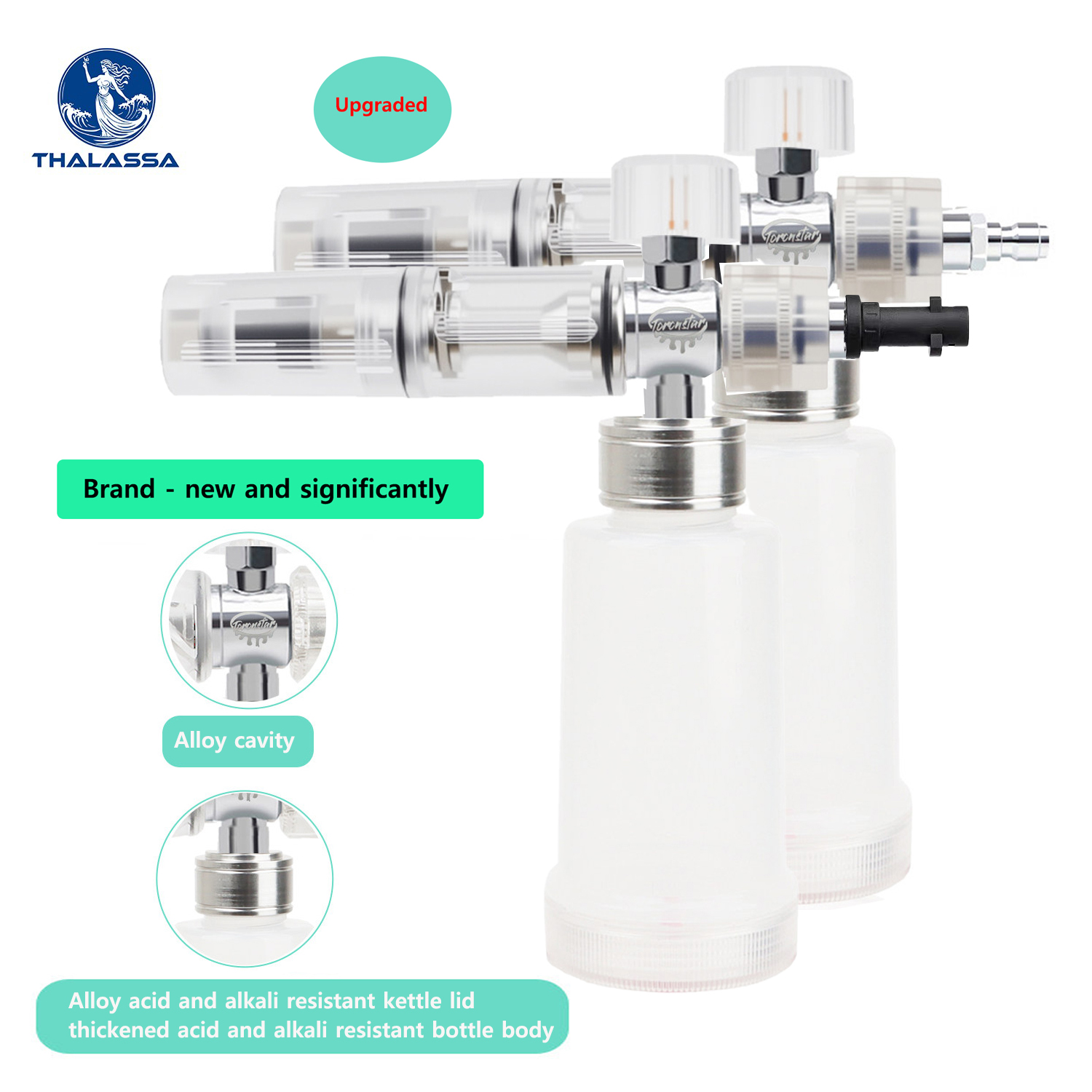 Pressure Washer Foam Gun - ปืนฉีดโฟมปรับได้ 100 มล. ทนกรด ทนด่าง ปืนฉีดโฟมแรงดันสูง