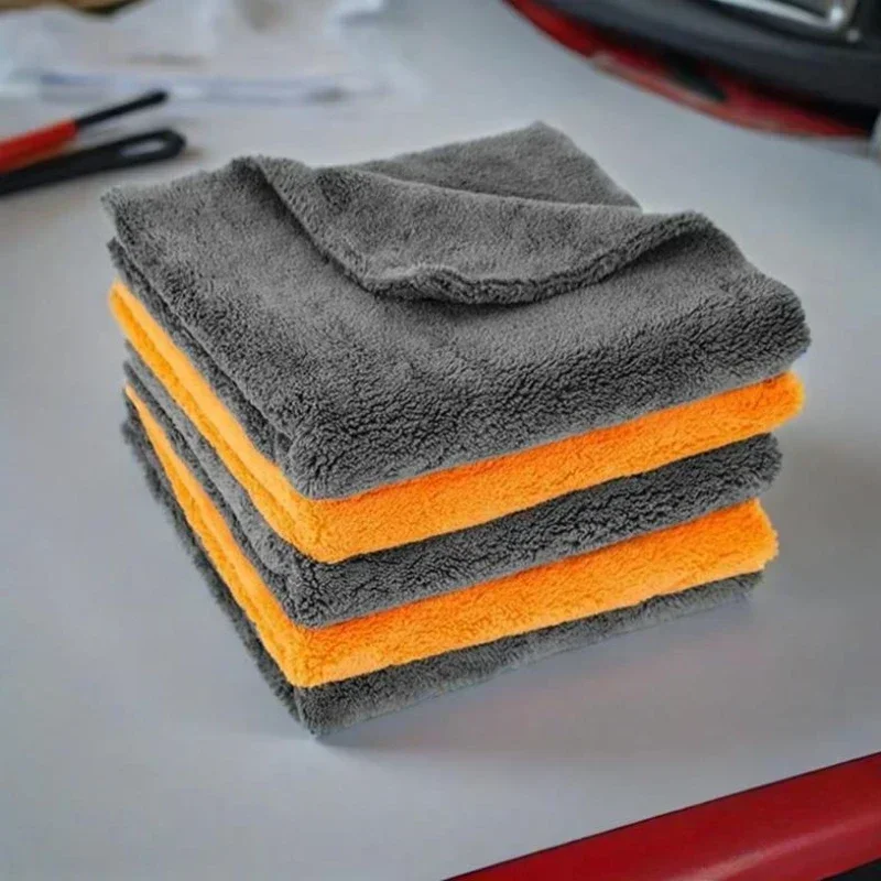 Microfiber Towel Detailing - ผ้าไมโครไฟเบอร์ไร้ขอบสำหรับรถยนต์ ผ้าเช็ดทำความสะอาดรถยนต์เนื้อนุ่มพิเศษ สำหรับล้าง ขัด และเช็ดแห้ง ยี่ห้อ