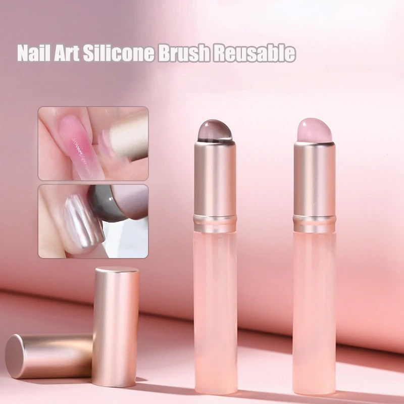 Wax Applicator Pad - 1 ชิ้นเล็บซิลิโคน Applicator Stick แปรงลิปสติกแป้งฝุ่นใช้ปากกาสําหรับ Gradient