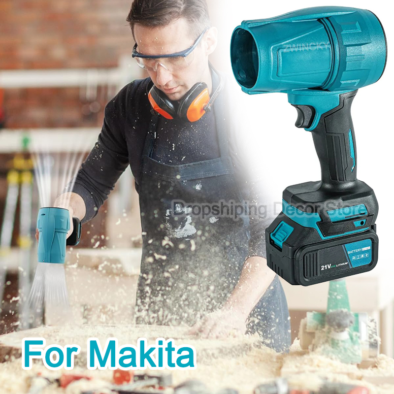 Dryer Car Blower - สําหรับMakita 18V Li-Ionแบตเตอรี่มือถือBrushless Air Blowerแบบพกพาไฟฟ้ารุนแรงTurboพัดลมเครื่องเป่ารถLeaf Dust