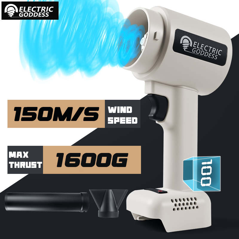 Dryer Car Blower - เครื่องเป่าลมไร้แปรงถ่านแรงดันสูง 1600 กรัม แบบไร้สาย สำหรับเป่าฝุ่นในรถยนต์ ใช้กับแบตเตอรี่