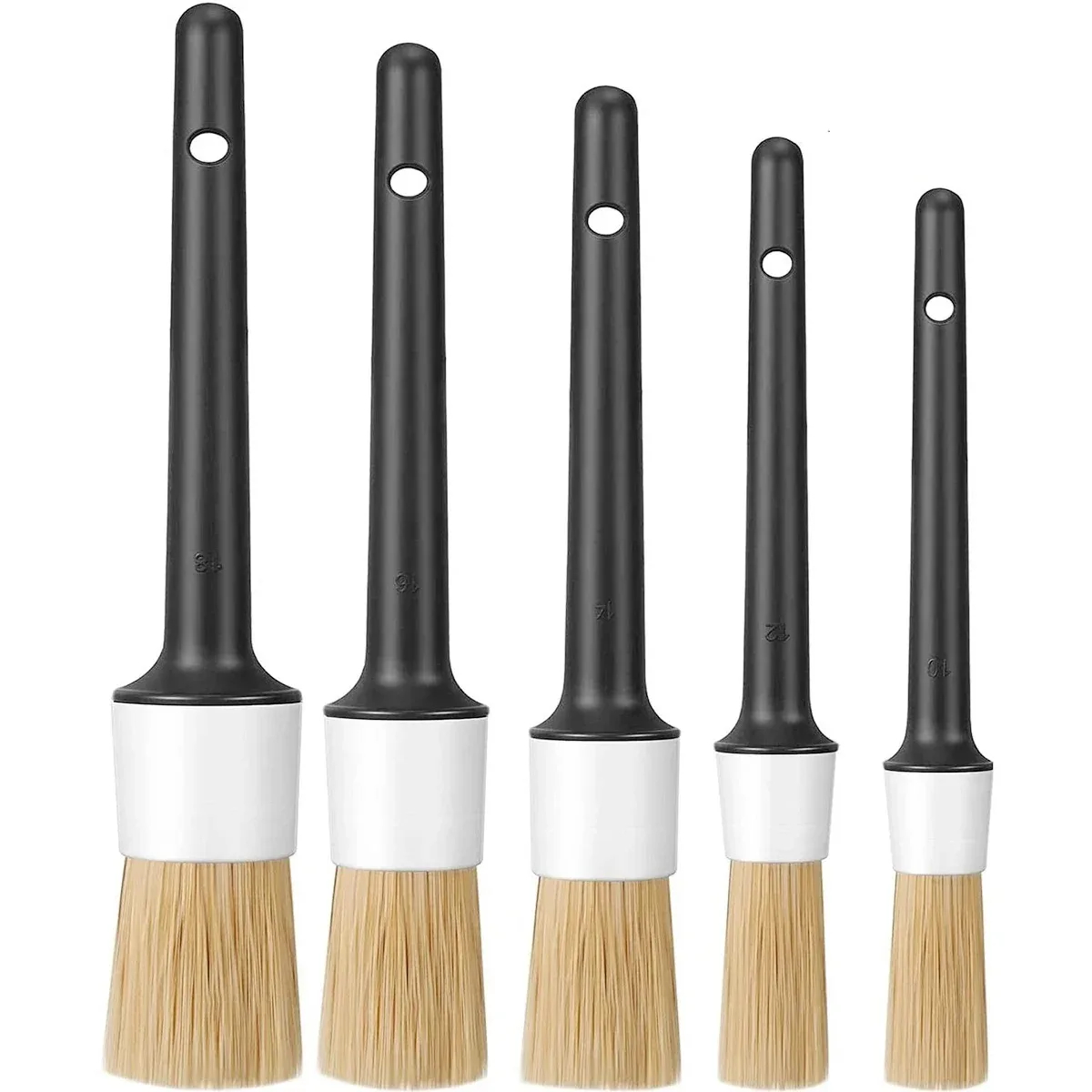 Dirt Brush Interior - ชุดแปรงแต่งรายละเอียดรถยนต์อุปกรณ์ทำความสะอาด5ชิ้นสำหรับสิ่งสกปรกรถทำความสะอาดล้อภายในแผงหน้าปัดแอร์เครื่องยนต์ซักล้าง
