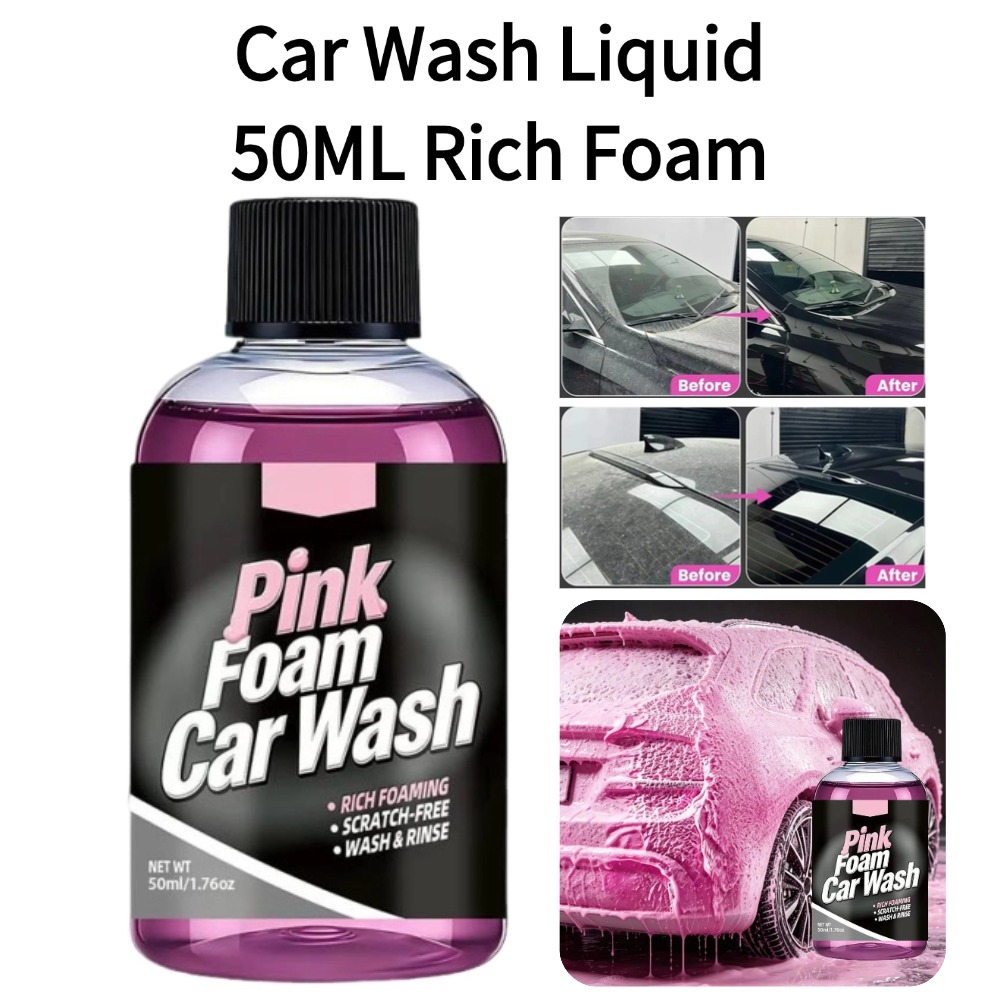 Microfiber Towel Detailing - น้ำยาล้างรถแบบโฟม 50 มล. แชมพูล้างรถสูตรแอคทีฟ ฟองเยอะ ทำความสะอาดล้ำลึก