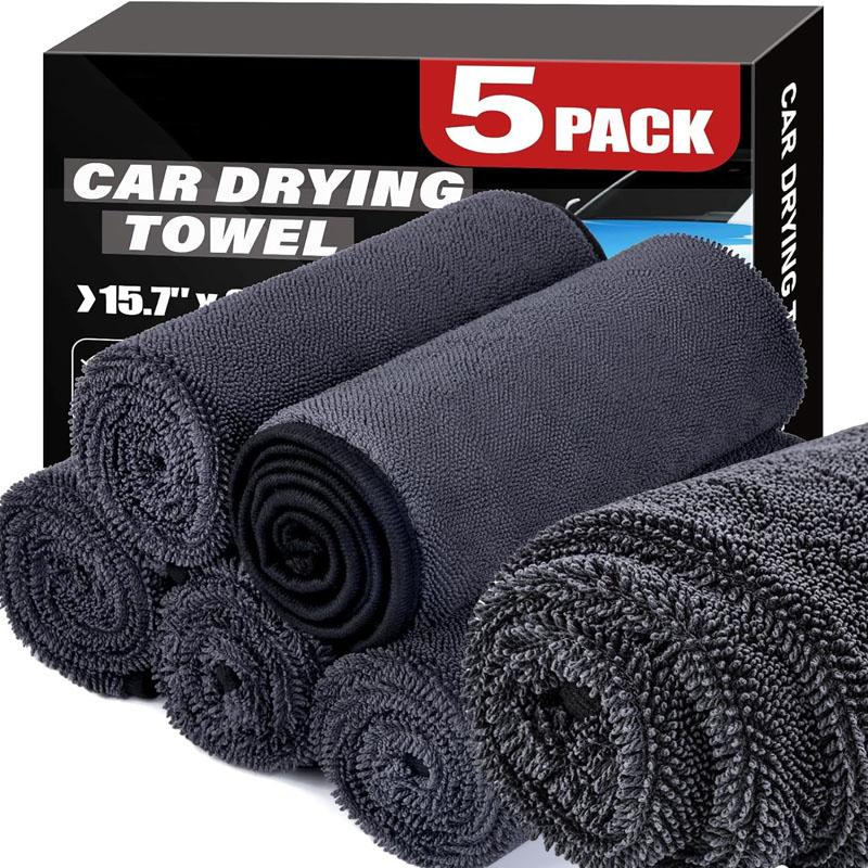Microfiber Towel Detailing - ผ้าเช็ดรถแบบหนาพิเศษ 1/5 ชิ้น 1200GSM ผ้าไมโครไฟเบอร์ซึมซับน้ำได้ดีเยี่ยม ผ้าเช็ดรถเนื้อนุ่มพิเศษ