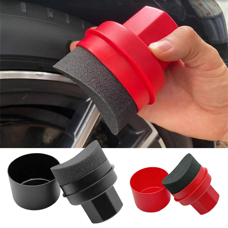 Wax Applicator Pad - ฟองน้ำขัดเคลือบยางรถยนต์ แผ่นทาแว็กซ์รถยนต์พร้อมฝาปิด รูปทรงโค้ง ใช้งานง่าย ฟองน้ำขัดยาง ฟองน้ำทำความสะอาดยาง