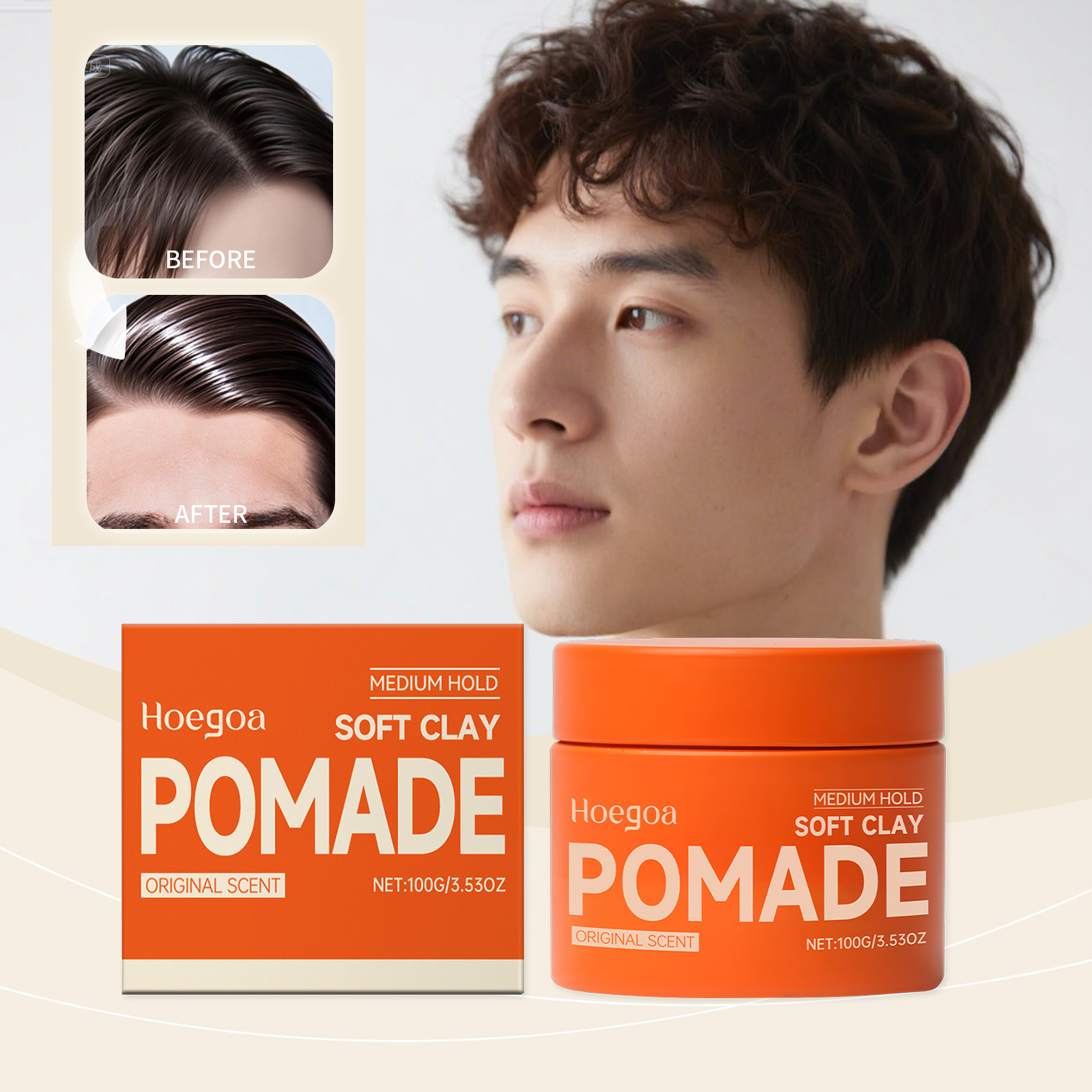 Clay Bar Lubricant - แว็กซ์จัดแต่งทรงผมสูตรติดทนนาน เจลจัดแต่งทรงผมสำหรับผู้ชาย ยึดเกาะทรงผมแข็งแรง ดินเหนียวจัดแต่งทรงผม ครีมจัดแต่งทรงผม แว็กซ์ผมให้ความสดชื่น