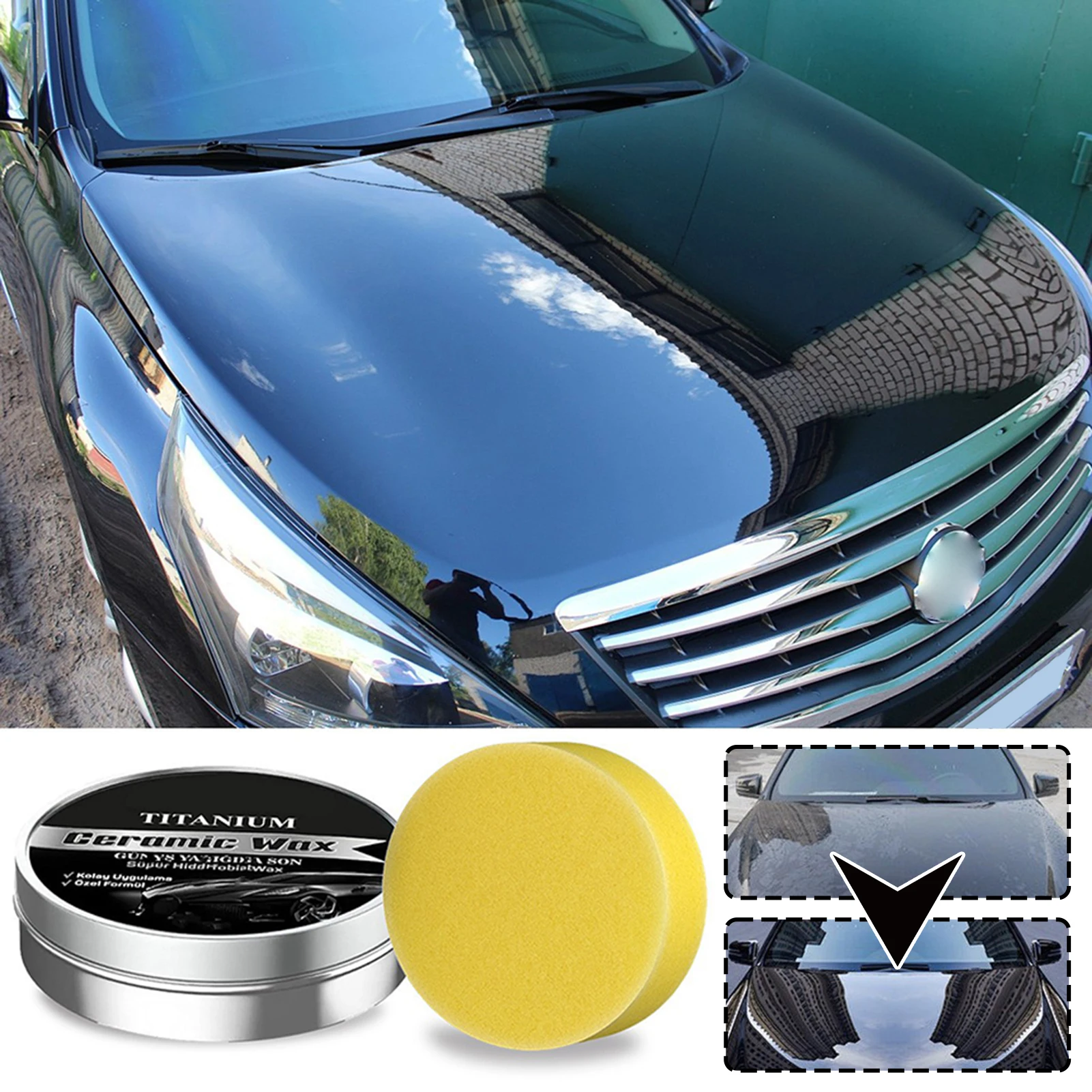 Car Wax Ceramic Coating - รถเคลือบขัด Auto Scratch Repair Wax ไทเทเนียมเซรามิค