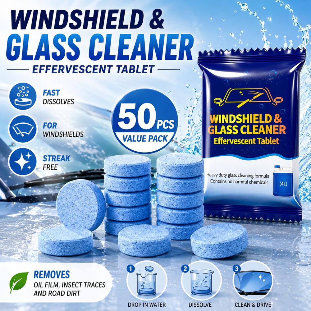 เม็ดฟู่ทำความสะอาดกระจกรถยนต์  - Glass Cleaner Streak บทวิจารณ์และราคา