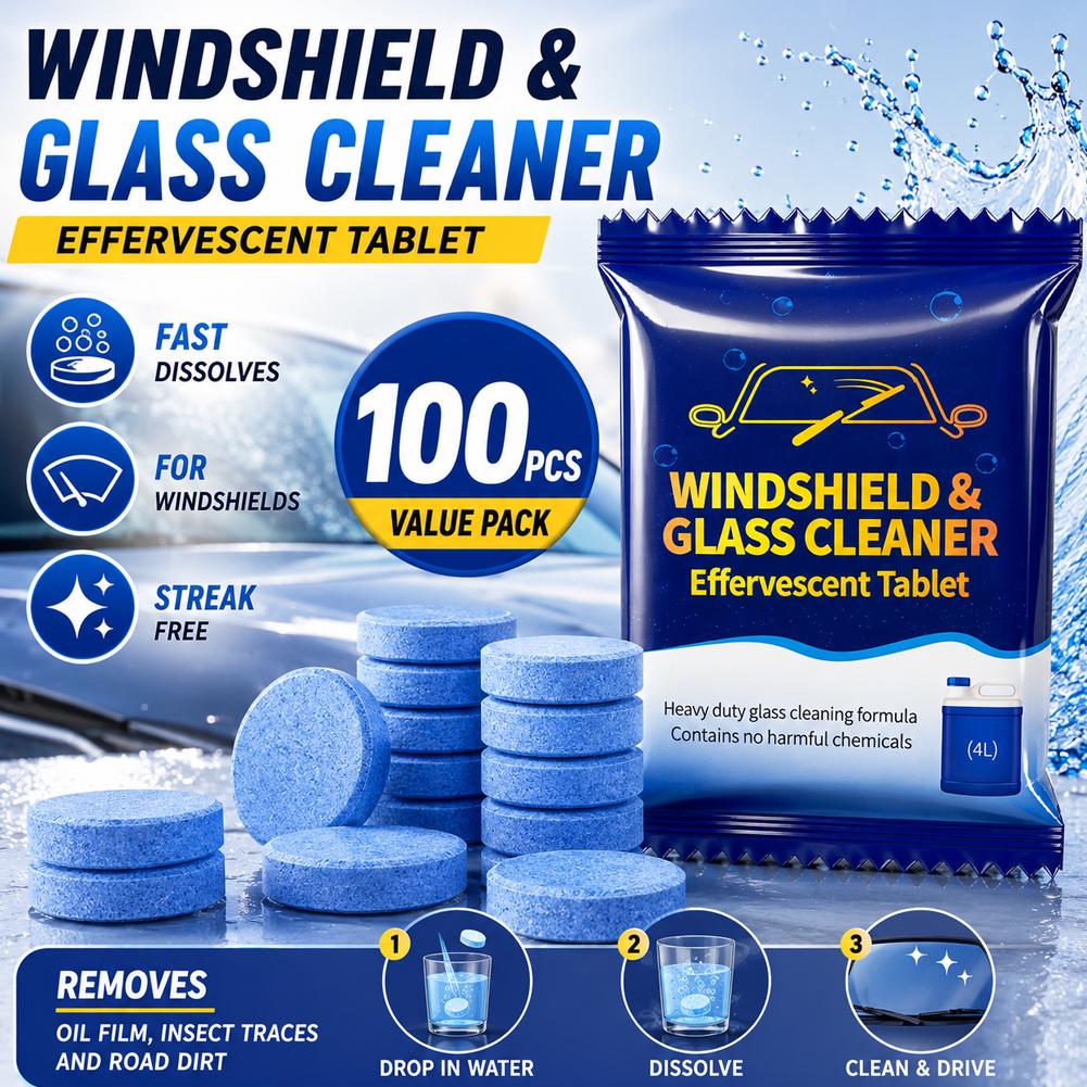 เม็ดฟู่ทำความสะอาดกระจกรถยนต์  - Glass Cleaner Streak บทวิจารณ์และราคา