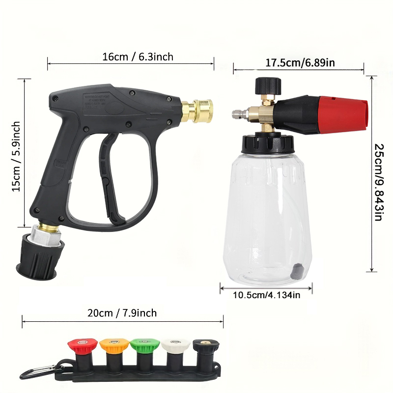 ชุดหัวฉีดโฟมล้างรถแบบใช้กับเคร - Pressure Washer Foam Gun บทวิจารณ์และราคา