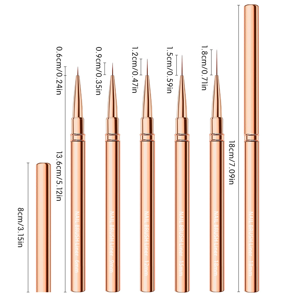 ชุดแปรงวาดลายเล็บ 1/3/5 ชิ้น ป - Detailing Brush Set บทวิจารณ์และราคา