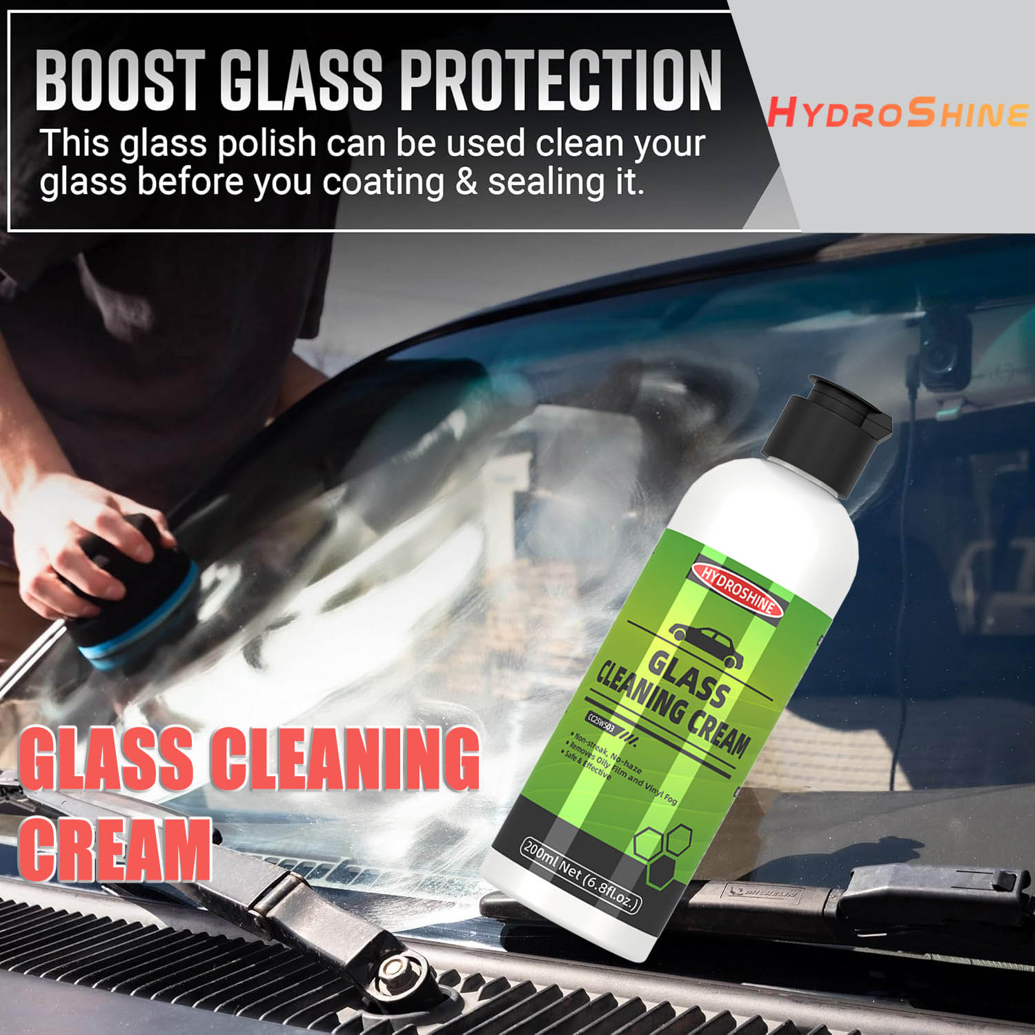 ครีมขจัดคราบน้ำมันบนกระจกรถยนต - Glass Cleaner Streak บทวิจารณ์และราคา
