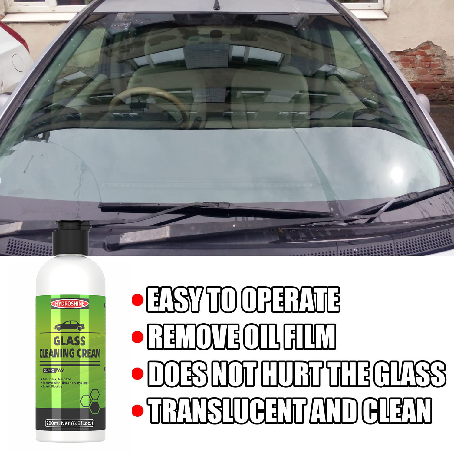 ครีมขจัดคราบน้ำมันบนกระจกรถยนต - Glass Cleaner Streak บทวิจารณ์และราคา