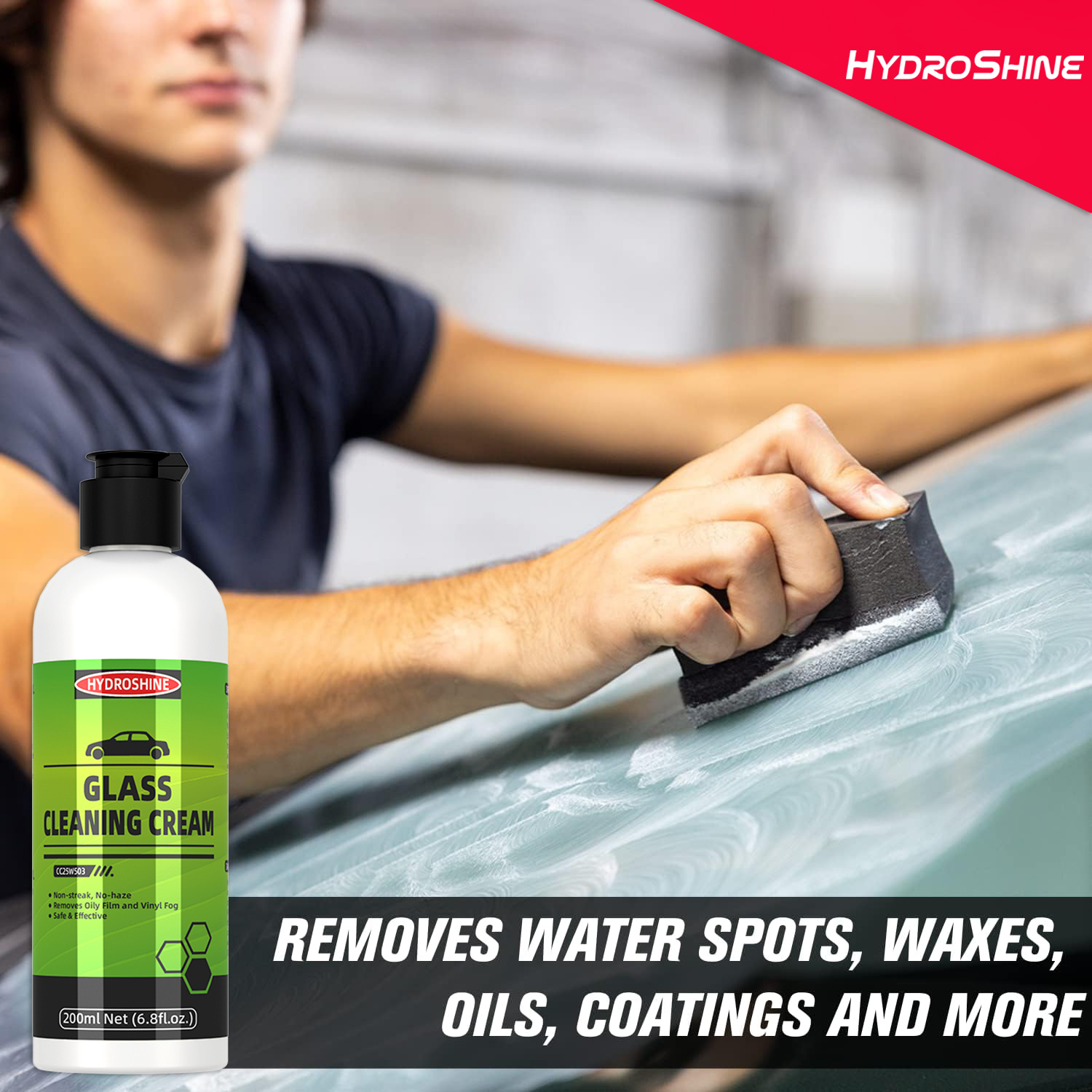 Hydroshine กระจกรถยนต์ฟิล์มน้ํ - Glass Cleaner Streak บทวิจารณ์และราคา