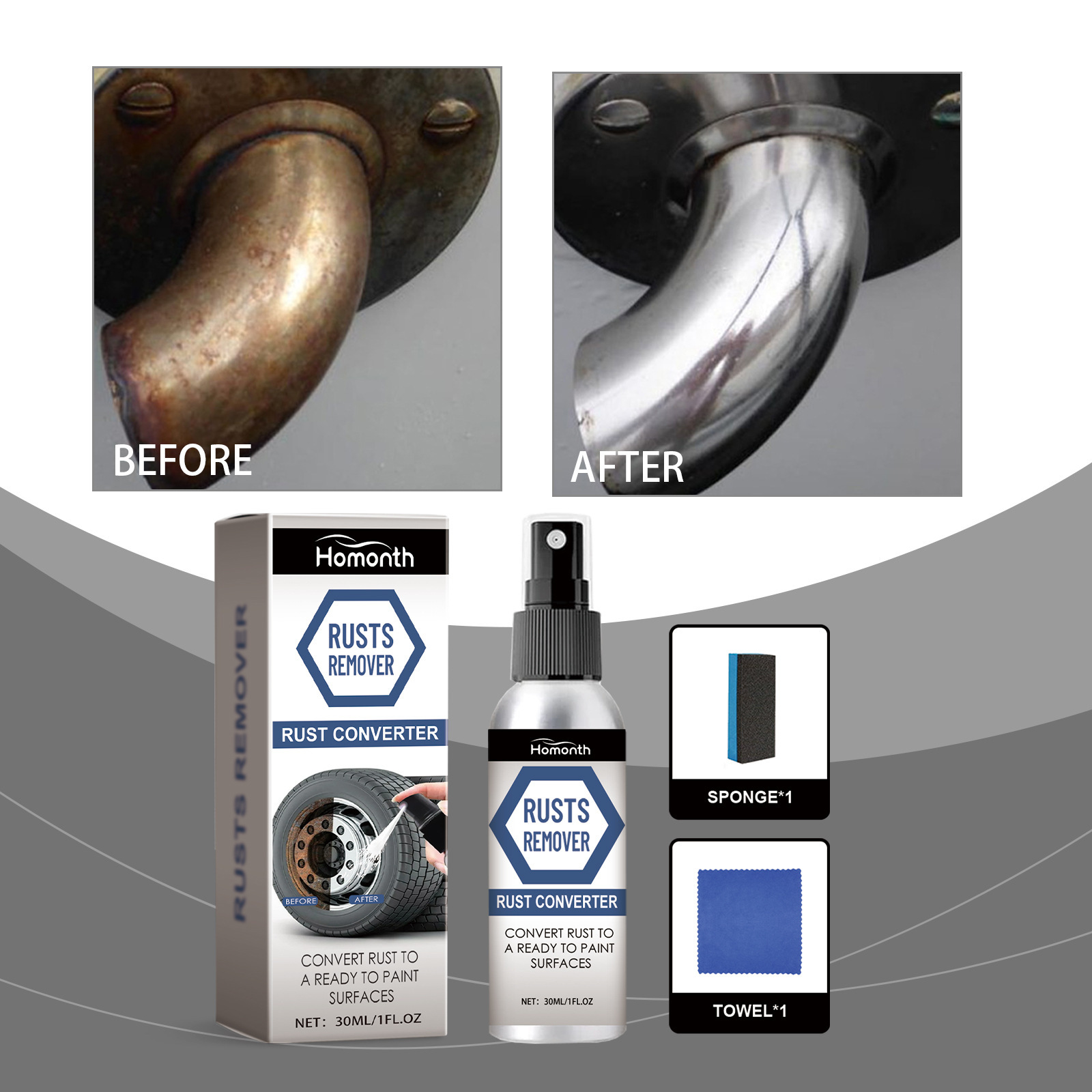 สเปรย์กำจัดสนิมผงเหล็กสำหรับล้ - Wheel Cleaner Alloy บทวิจารณ์และราคา